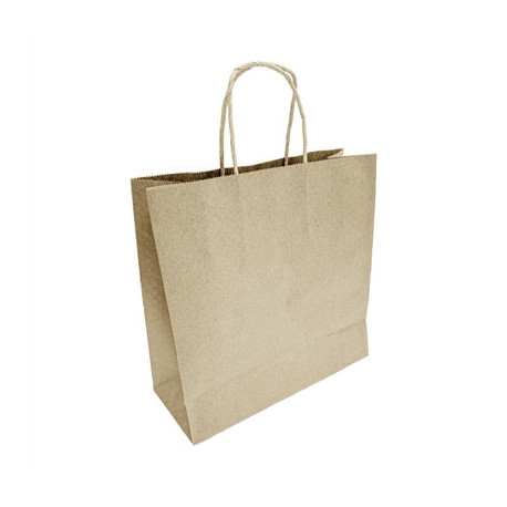 Fiesta Recyclable Twist Handle Brown Paper Bags Small (250 Pack)