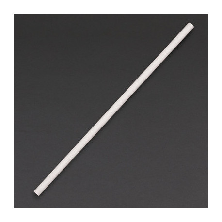 Fiesta Compostable Paper Straws White (250 Pack)