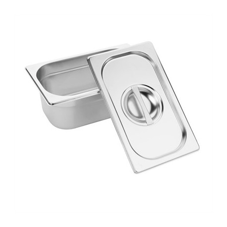 Vogue Gastronorm Tray Set with Lids 1/9 (6 Pack)