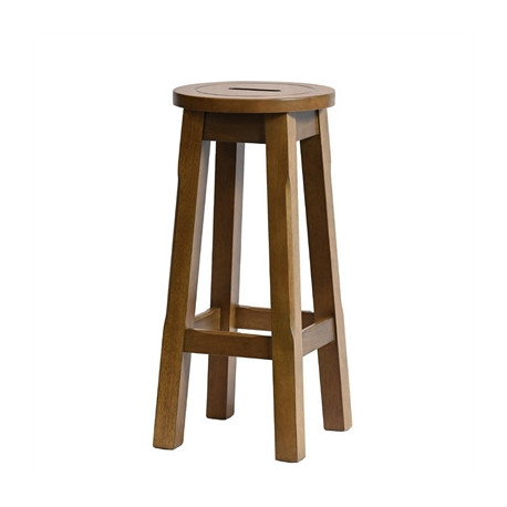 Wooden Top High Stool in Weathered Oak (2 Pack)