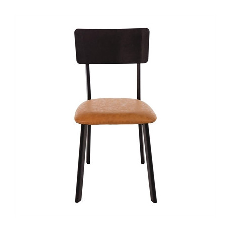 Bolero Metal & PU Side Chair Vintage Camel (4 Pack)