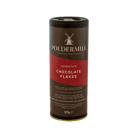 Poldermill Dark Chocolate Flakes Shaker Drum 125g
