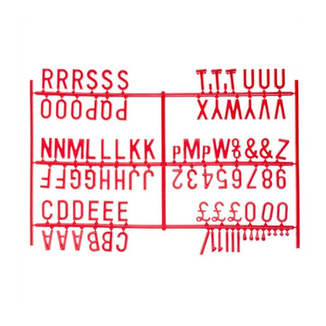Beaumont 19mm Letter Set (540 characters) Red