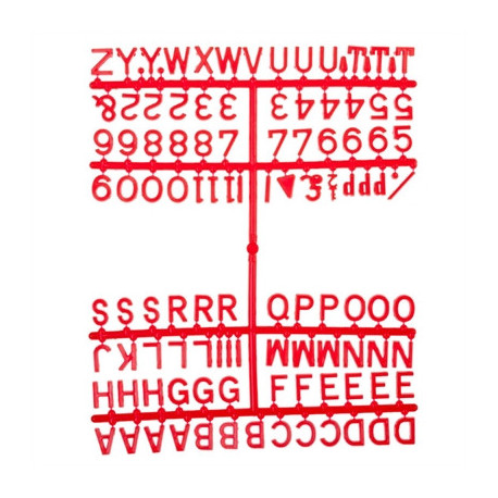 Beaumont Letter Set Of 660 Characters Red 12mm