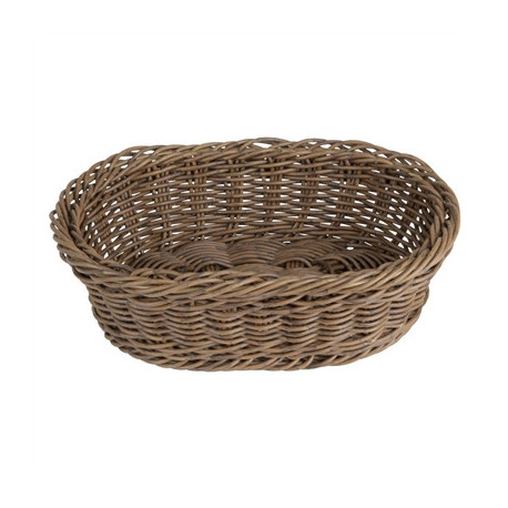 Olympia Polywicker Oval Basket Dark Brown 240x170mm