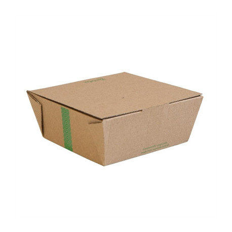Vegware Microflute Hinged Hot Boxes 6x6" (210 Pack)