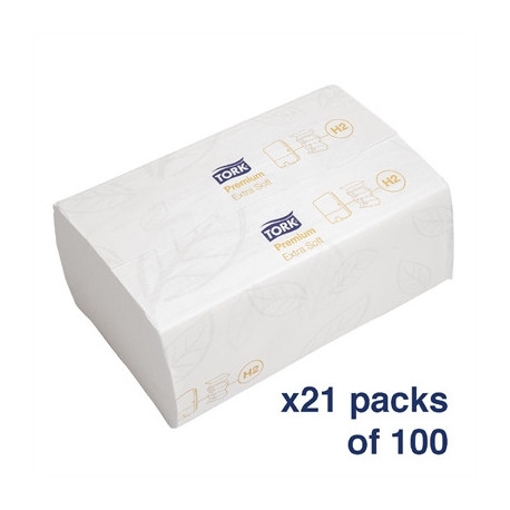 Tork Xpress Extra Soft Multifold Hand Towels White H2 (21 Pack)