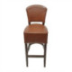 Hanoi Bar Chair in Dark Walnut with Bison Espresso Vinyl