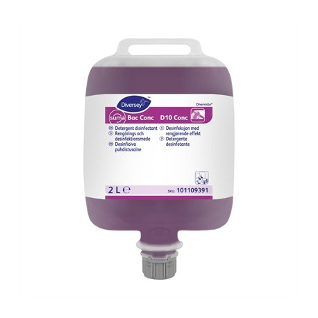 Diversey Suma Bac Conc D10 Concentrated Detergent Disinfectant 2Ltr