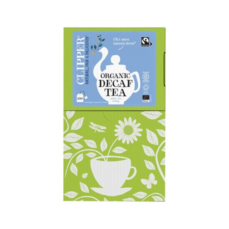 Clipper Fairtrade Organic Everyday Decaffeinated Tea - Envelope, String & Tag (250 pack)