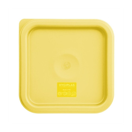 Hygiplas Square Food Storage Container Lid Yellow Small