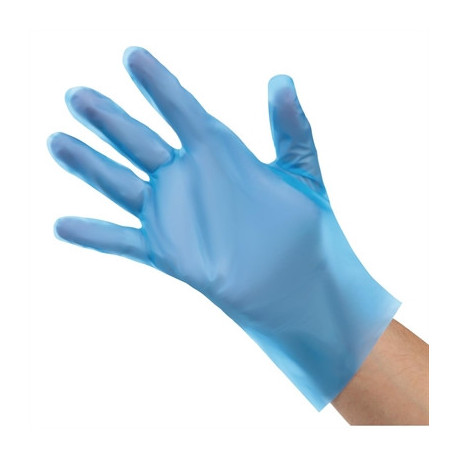 Nisbets Essentials Powder-Free TPE Gloves Blue L (200 Pack)