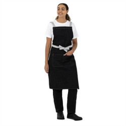 Southside Denim Cross-Back Bib Apron Black