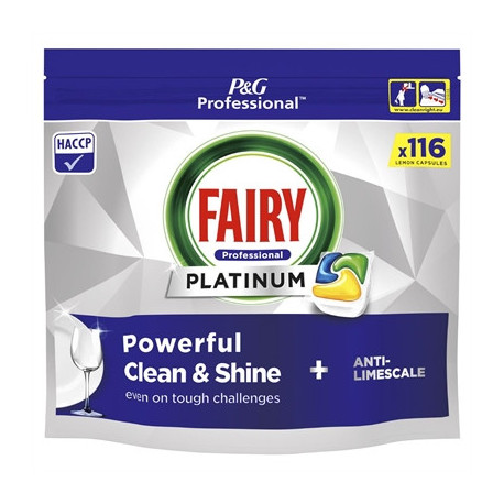Fairy Professional Platinum Dishwasher Capsules Lemon 116 Caps (2 Pack)