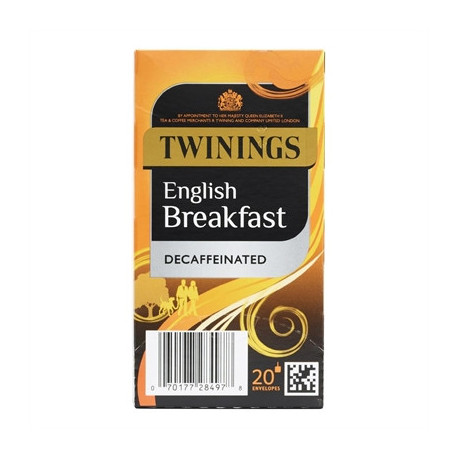 Twinings English Breakfast Decaffeinated Enveloped Tea Bags (80 Pack)