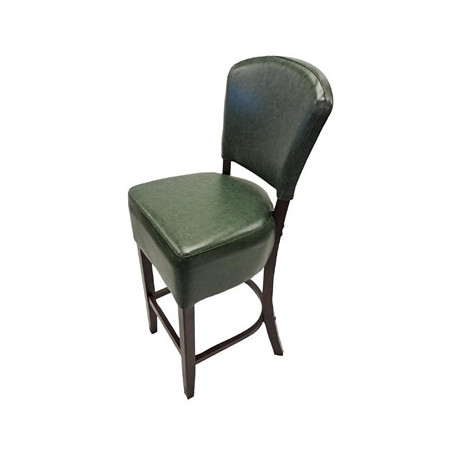 Hanoi Bar Chair in Dark Walnut with Bison Cedar Vinyl