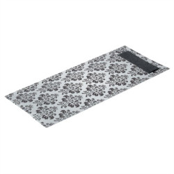 Europochette White with Vintage Design Cutlery Pouch with Black Napkin (100 Pack)