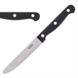 Olympia Taverna Rounded Steak Knives with Black Handles (12 Pack)