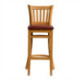 Manhattan Bar Chair in Soft Oak with Bison Bordeaux Seat