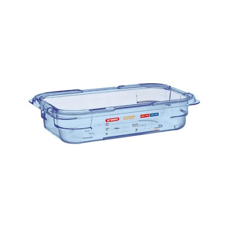 Araven ABS Food Storage Container Blue GN 1/4 65mm
