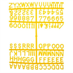 Beaumont 12mm Letter Set (660 characters) Yellow