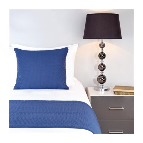Mitre Essentials Quilted Waffle Bed Runner Denim Double