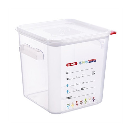 Araven Squared Transparent Polypropylene Container with Lid 8Ltr