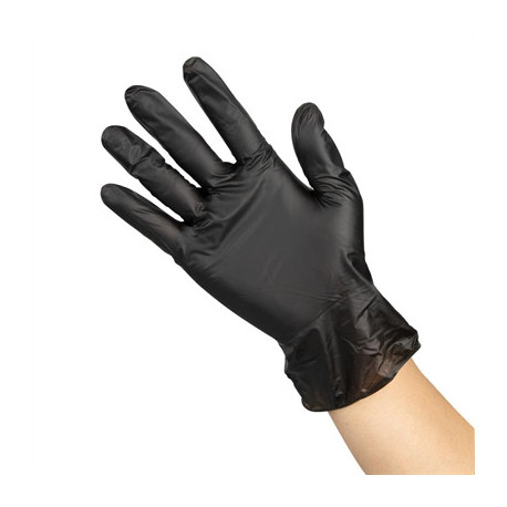Hygiplas Vinyl Black Powder Free Glove S (100 Pack)