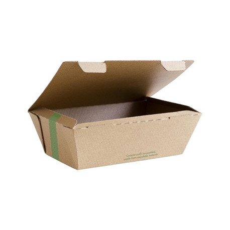 Vegware Compostable Microflute Takeaway Box 8x5" (250 Pack)