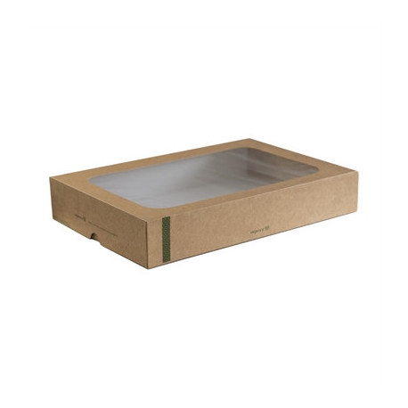 Vegware Compostable Sandwich Platters With Lid Large (25 Pack)