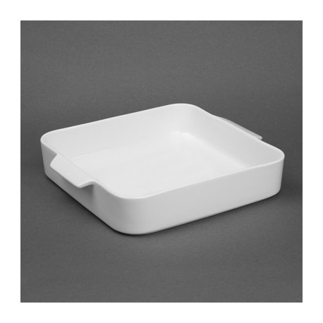 Olympia Whiteware Square Eared Roaster 260x225x50mm (2 Pack)
