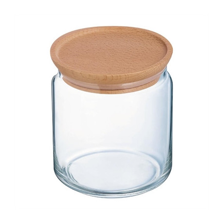 Luminarc Pure Jars & Wood Lids 750ml (6 Pack)