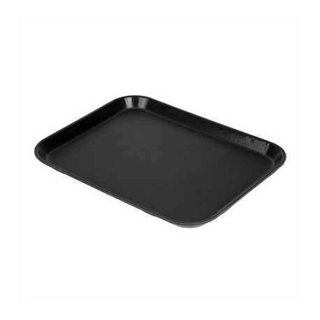 Cambro EpicTread Fibreglass Rectangular Non-Slip Tray Black 350mm