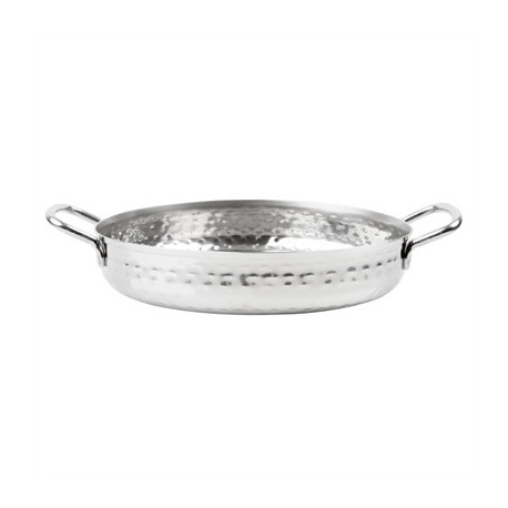 Olympia Table Presentation Handled Dish Stainless Steel Hammered 180mm