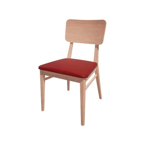 Bolero Bespoke Brenda Side Chair in Red/Beech