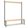 Single-Sided Island Seating with Mesh Tray Dark Grey 1500mm