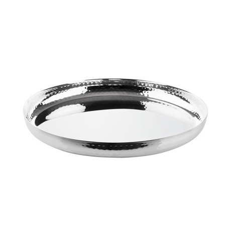 Olympia Hammered Stainless Steel Round Tray 320x35mm