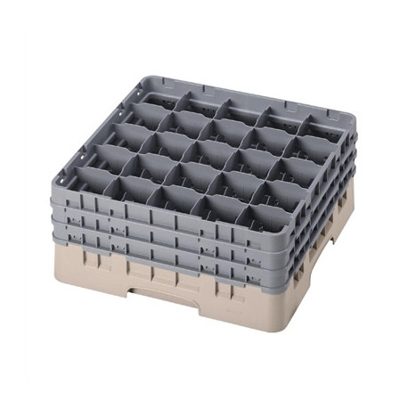 Cambro Camrack Beige 25 Compartments Max Glass Height 196mm