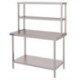 Vogue Stainless Steel Wall Prep Table Welded with Double Gantry 900mm