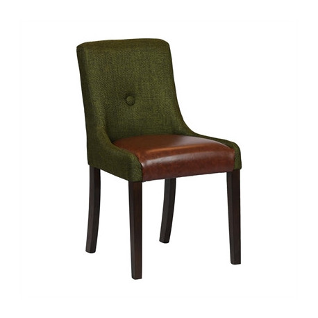 Bath Walnut Dining Chairs with Forest Back & Espresso Seat (6 Pack)