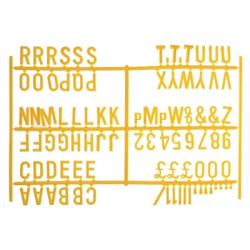 Beaumont Peg Board Lettering 20mm Yellow (6 Pack)