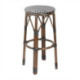 Bolero Parisian Style PE Rattan Bar Stools Black Dot Mix (2 Pack)