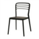 Newquay Ocean Plastic Outdoor Chair in Black (4 Pack)