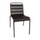 Bolero Amalfi Slatted Steel Side Chairs Black (4 Pack)