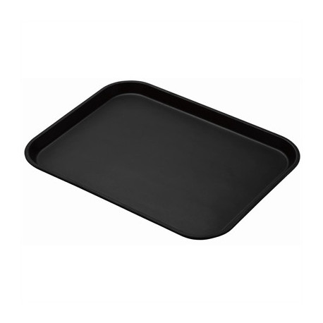 Cambro Treadlite Fibreglass Rectangular Non-Slip Tray Black 457mm