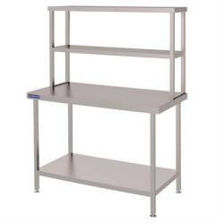 Vogue Stainless Steel Wall Table Welded with Double Gantry 1800mm