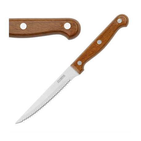 Olympia Steak Knives with Wood Effect Handles (12 Pack)