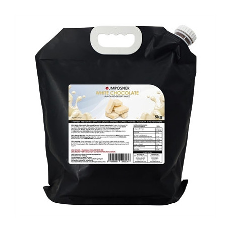JM Posner Liquid White Chocolate Sauce Spout Bag (5kg)