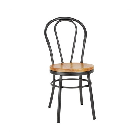 Bolero Clarisse Side Chairs Metallic Grey (2 Pack)