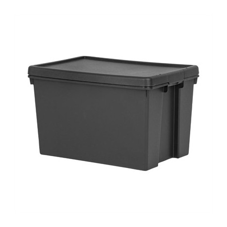 Wham Bam Recycled Storage Box & Lid Black 62Ltr